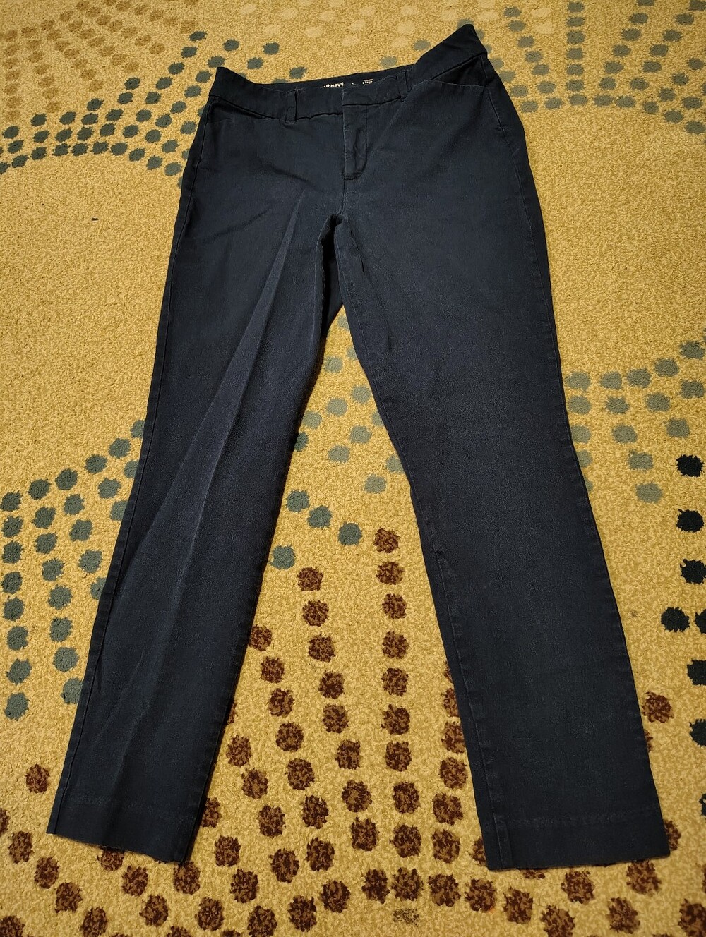 Old Navy Women's Ankle Length Navy Blue Pixie Pants High Waisted Size 4